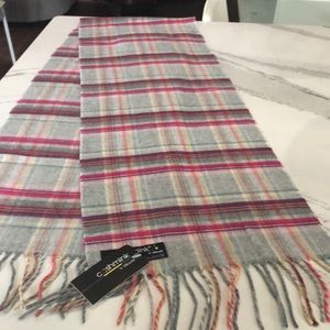 Pink Plaid Cashmink Scarf by V Fraas